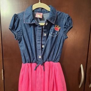 Hello Kitty Denim/Pink Dress